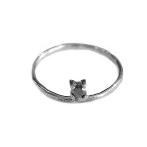 Wendy Nichol 2mm Black Diamond Mid-Digit Ring